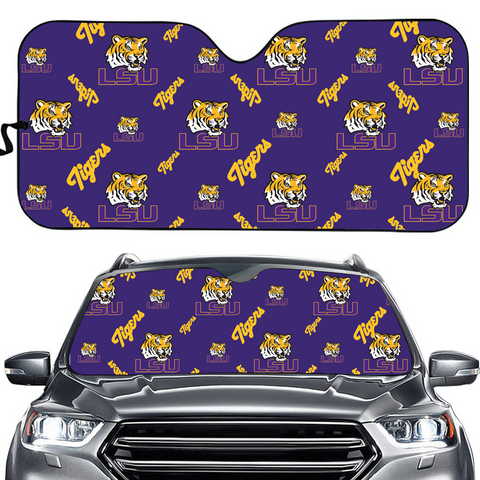LSU Tigers NCAA Car Windshield Sun Shade Universal Fit Sunshade