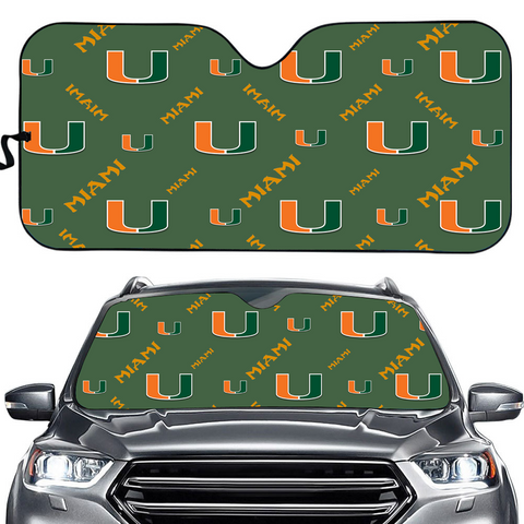 Miami (FL) Hurricanes NCAA Car Windshield Sun Shade Universal Fit Sunshade