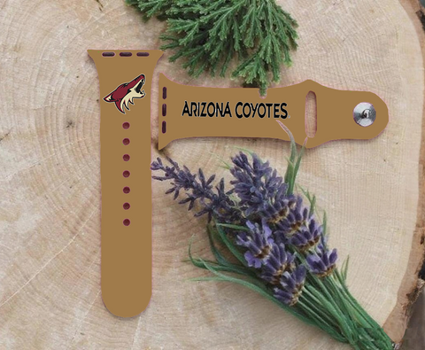 Arizona Coyotes Logo NHL Sport Silicone Compatible with Apple Watch Bands
