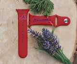 Atlanta Braves Logo MLB Sport Silicone Compatible with Apple Watch Bands