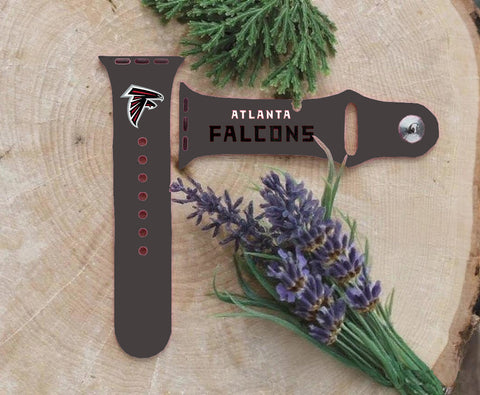 Atlanta Falcons Logo NFL Sport Silicone Compatible with Apple Watch Bands