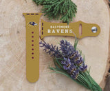 Baltimore Ravens Logo NFL Sport Silicone Compatible with Apple Watch Bands