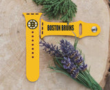 Boston Bruins Logo NHL Sport Silicone Compatible with Apple Watch Bands