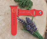 Calgary Flames Logo NHL Sport Silicone Compatible with Apple Watch Bands