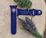 Chicago Cubs Logo MLB Sport Silicone Compatible with Apple Watch Bands