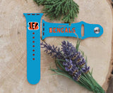 Cincinnati Bengals Logo NFL Sport Silicone Compatible with Apple Watch Bands