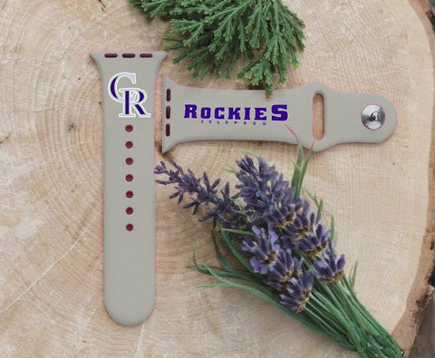 Colorado Rockies Logo MLB Sport Silicone Compatible with Apple Watch Bands