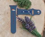 Denver Broncos Logo NFL Sport Silicone Compatible with Apple Watch Bands