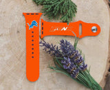 Detroit Lions Logo NFL Sport Silicone Compatible with Apple Watch Bands