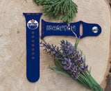 Edmonton Oilers Logo NHL Sport Silicone Compatible with Apple Watch Bands