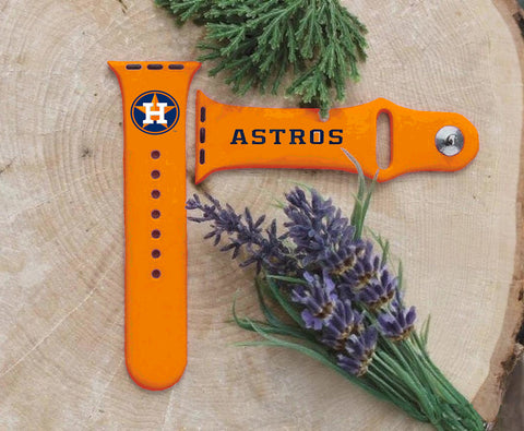 Houston Astros Logo MLB Sport Silicone Compatible with Apple Watch Bands