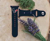 Houston Texans Logo NFL Sport Silicone Compatible with Apple Watch Bands