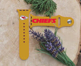 Kansas City Chiefs Logo NFL Sport Silicone Compatible with Apple Watch Bands