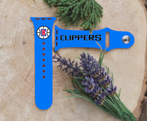 Los Angeles Clippers Logo NBA Sport Silicone Compatible with Apple Watch Bands