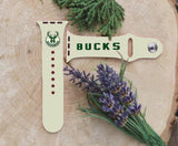 Milwaukee Bucks Logo NBA Sport Silicone Compatible with Apple Watch Bands