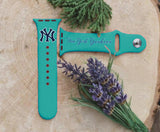 New York Yankees Logo MLB Sport Silicone Compatible with Apple Watch Bands