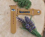 Seattle Seahawks Logo NFL Sport Silicone Compatible with Apple Watch Bands