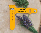VCU Rams Logo NHL Sport Silicone Compatible with Apple Watch Bands