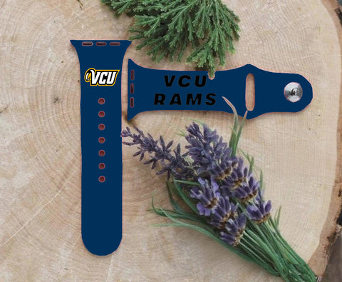 VCU Rams Logo NHL Sport Silicone Compatible with Apple Watch Bands