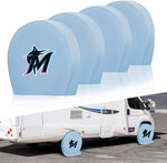Miami Marlins MLB Tire Covers Set of 4 or 2 for RV Wheel Trailer Camper Motorhome