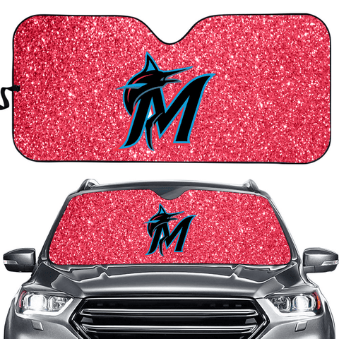 Miami Marlins MLB Car Windshield Sun Shade Universal Fit Sunshade