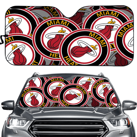 Miami Heat NBA Car Windshield Sun Shade Universal Fit Sunshade