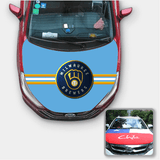 Milwaukee Brewers MLB Car Auto Hood Engine Cover Protector