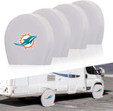 Miami Dolphins NFL Tire Covers Set of 4 or 2 for RV Wheel Trailer Camper Motorhome