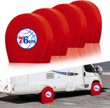 Philadelphia 76ers NBA Tire Covers Set of 4 or 2 for RV Wheel Trailer Camper Motorhome