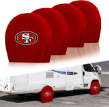 San Francisco 49ers NFL Tire Covers Set of 4 or 2 for RV Wheel Trailer Camper Motorhome