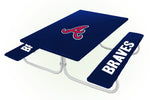 Atlanta Braves MLB Picnic Table Bench Chair Set Outdoor Cover
