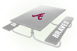 Atlanta Braves MLB Picnic Table Bench Chair Set Outdoor Cover
