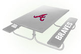 Atlanta Braves MLB Picnic Table Bench Chair Set Outdoor Cover