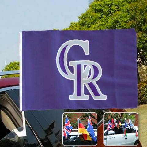 Colorado Rockies MLB Car Window Flag
