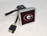 Georgia Bulldogs NCAA Hitch Cover LED Brake Light for Trailer