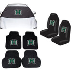 Hawaii Rainbow Warriors NCAA Car Front Windshield Cover Seat Cover Floor Mats