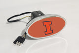 Illinois Fighting Illini NCAA Hitch Cover LED Brake Light for Trailer
