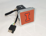 Illinois Fighting Illini NCAA Hitch Cover LED Brake Light for Trailer
