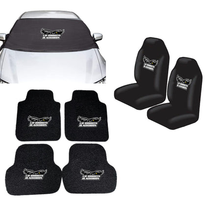 LIU Sharks NCAA Car Front Windshield Cover Seat Cover Floor Mats