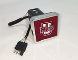 Massachusetts Minutemen NCAA Hitch Cover LED Brake Light for Trailer