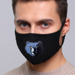 Memphis Grizzlies NBA Face Mask Cotton Guard Sheild 2pcs