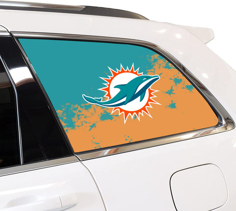Miami Dolphins NFL Rear Side Quarter Window Vinyl Decal Stickers Fits Jeep Grand