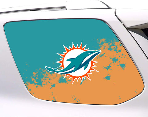 Miami Dolphins NFL Rear Side Quarter Window Vinyl Decal Stickers Fits Toyota 4Runner