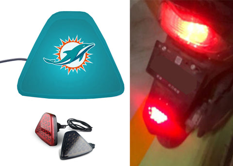 Miami Dolphins NFL Car Motorcycle tail light LED brake flash Pilot rear