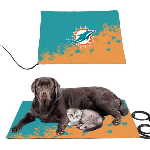 Miami Dolphins NFL Pet Heating Pad Constant Heated Mat