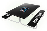 Miami Marlins MLB Picnic Table Bench Chair Set Outdoor Cover
