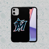 Phone Case Rubber Plastic MLB-Miami Marlins  Print