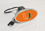 Miami (FL) Hurricanes NCAA Hitch Cover LED Brake Light for Trailer