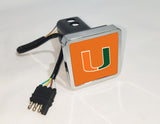 Miami (FL) Hurricanes NCAA Hitch Cover LED Brake Light for Trailer