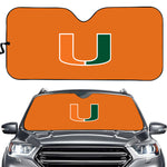 Miami (FL) Hurricanes NCAA Car Windshield Sun Shade Universal Fit Sunshade